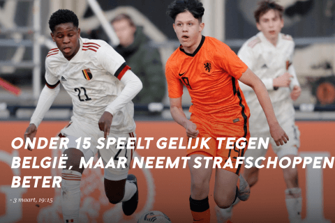 Orion Nettl debuteert voor Oranje Onder 15