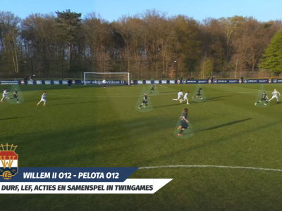 Pelota FC tegen Willem II. Twingames 8 tegen 8 met Onder 12. 