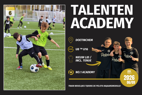 VOETBAL TALENTEN ACADEMIE | PELOTA DOETINCHEM + PELOTA NIKE TENUE NAJAAR 2026